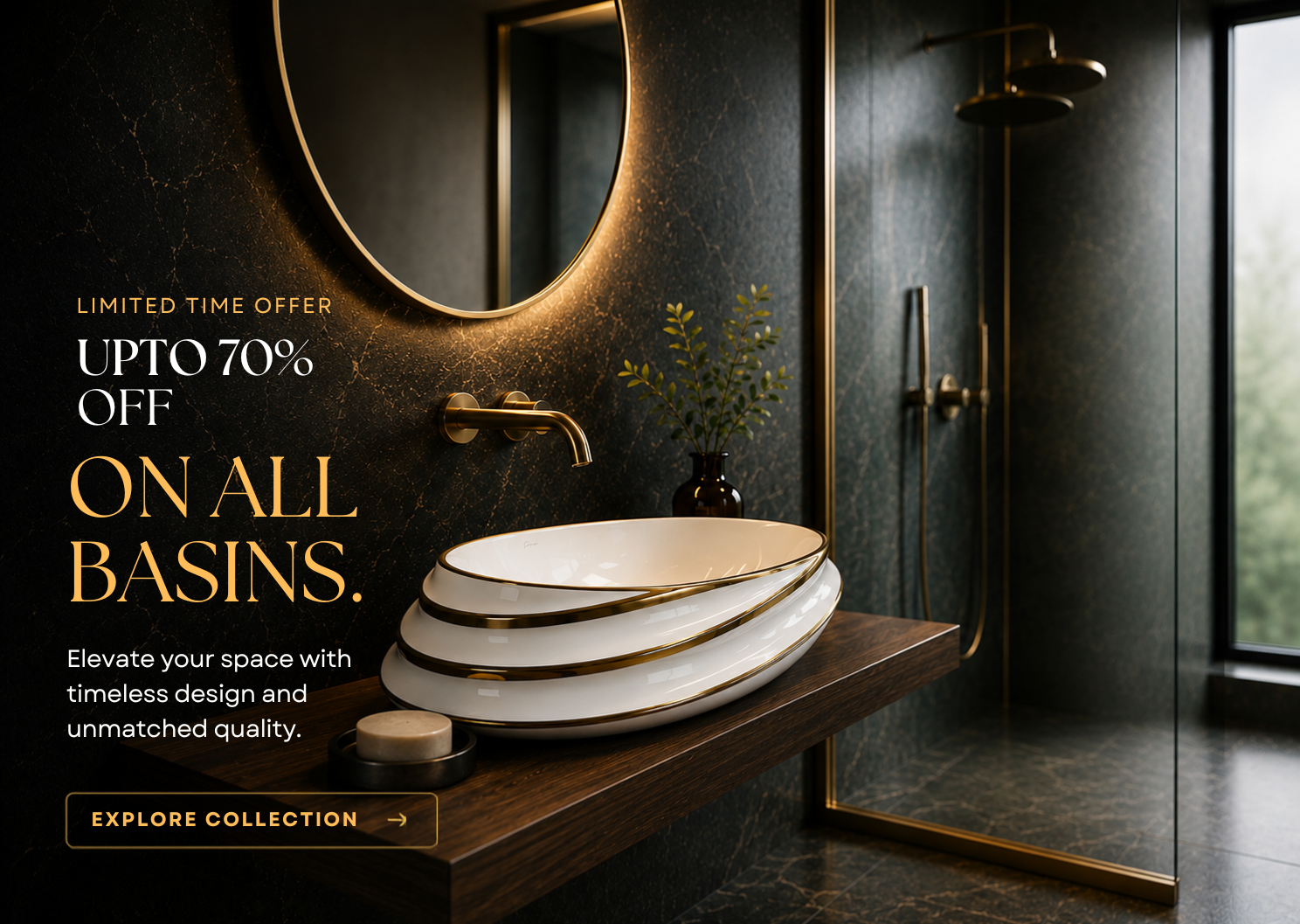 70% OFF ON ALL BASINS